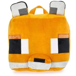 Minecraft Boys Fox Plush Backpack, 12.5" Orange-NEW